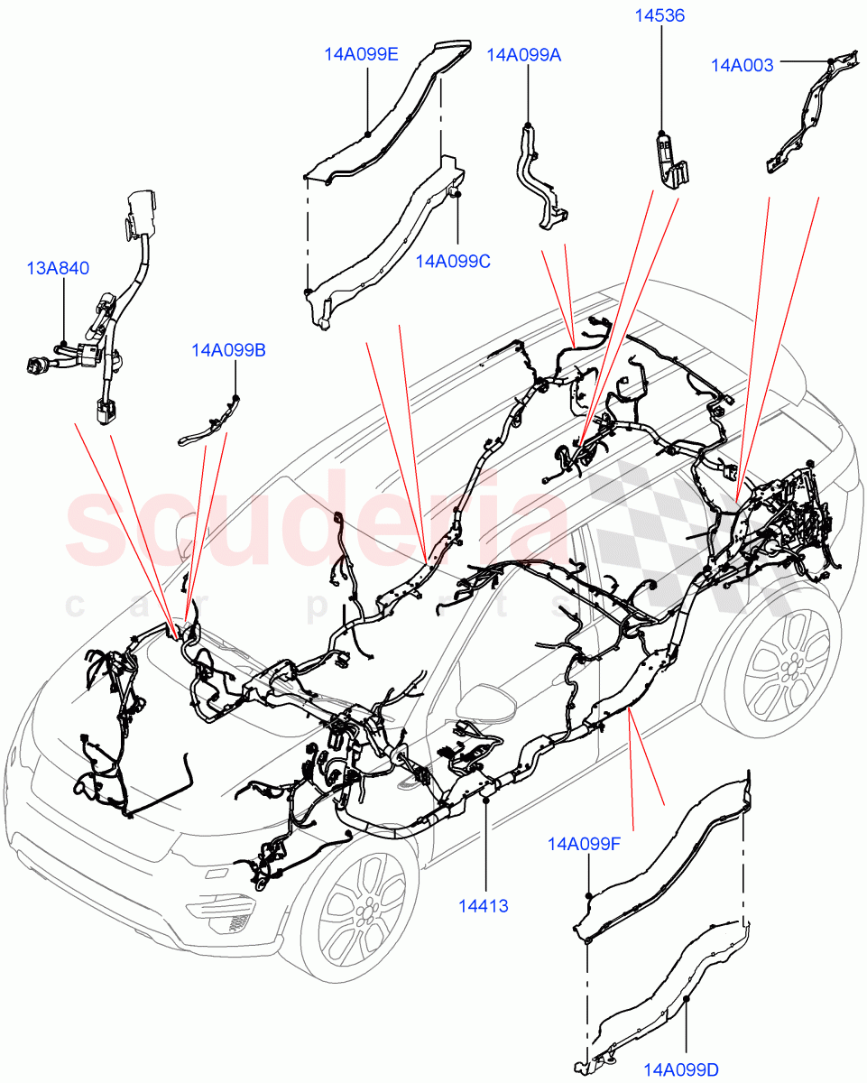 Electrical Wiring - Engine And Dash(Mega Harness)(Changsu (China))((V)FROMKG446857) of Land Rover Land Rover Discovery Sport (2015+) [1.5 I3 Turbo Petrol AJ20P3]