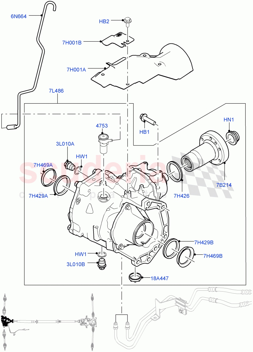 Front Axle Case (Halewood (UK), Dynamic Driveline) ((V) FROMEH000001) of Land Rover Land Rover Range Rover Evoque (2012-2018) [2.0 Turbo Petrol GTDI]