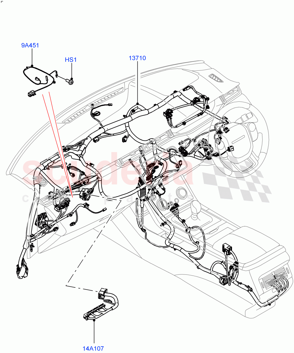 Facia Harness(Itatiaia (Brazil)) of Land Rover Land Rover Range Rover Evoque (2019+) [2.0 Turbo Petrol AJ200P]