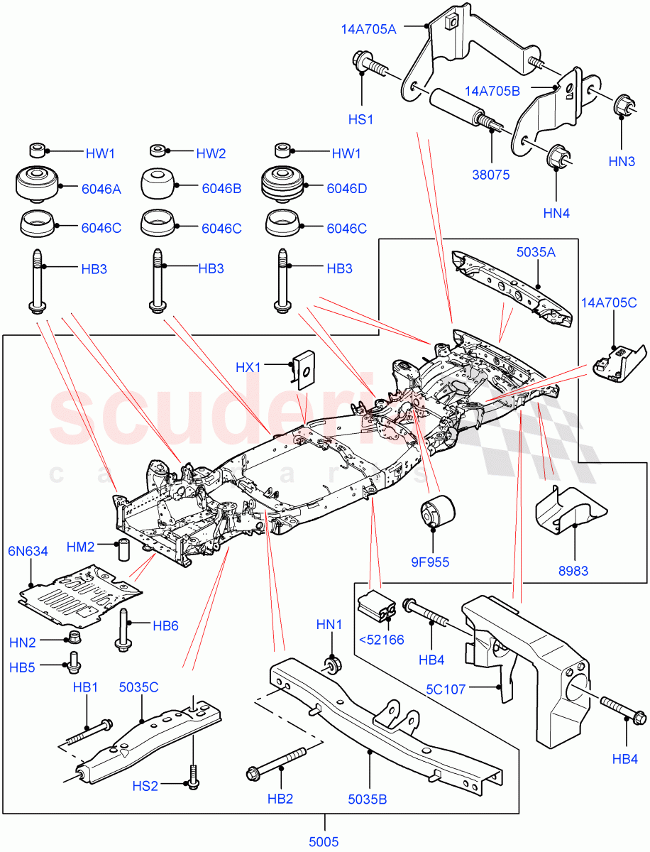 Chassis Frame ((V) FROMAA000001) of Land Rover Land Rover Discovery 4 (2010-2016) [4.0 Petrol V6]