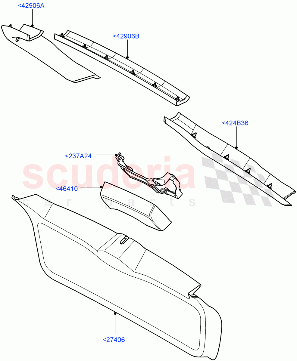 Back Door/Tailgate Trim Panels((V)FROMAA000001,(V)TOBA999999) of Land Rover Land Rover Range Rover Sport (2010-2013) [3.6 V8 32V DOHC EFI Diesel]