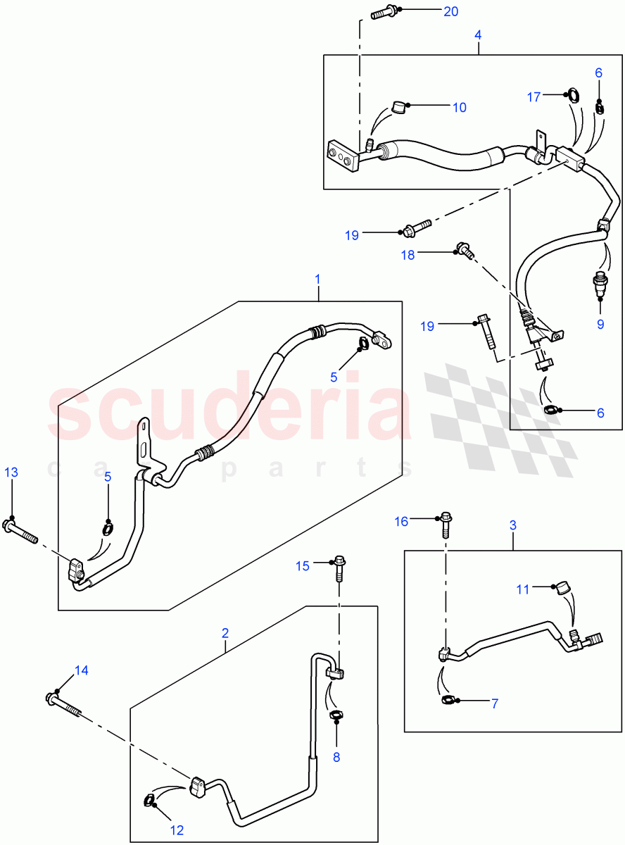 Air Conditioning - Pipes & Hoses(With Manual Air Conditioning)((V)FROM7A000001) of Land Rover Land Rover Defender (2007-2016)