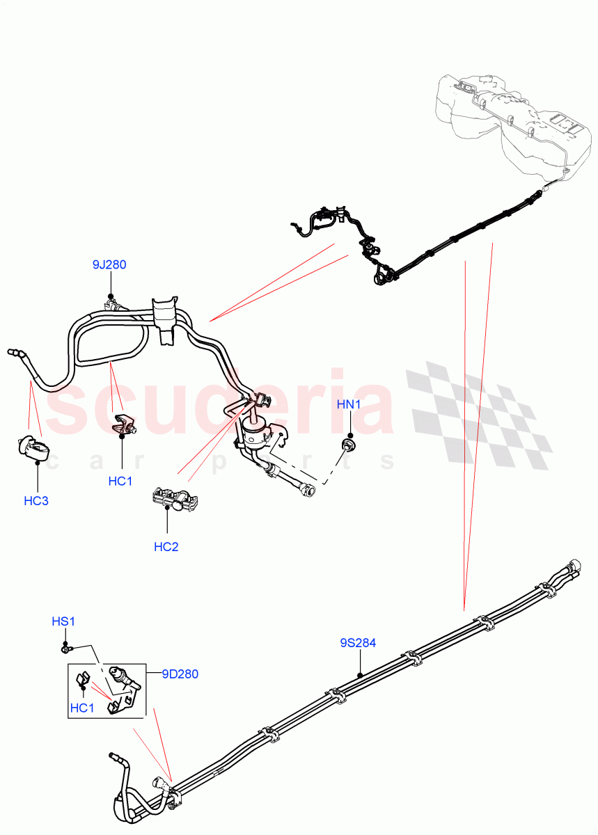 Fuel Lines (3.0L AJ20P6 Petrol High) ((V) FROMMA000001) of Land Rover Land Rover Range Rover Velar (2017+) [3.0 I6 Turbo Petrol AJ20P6]