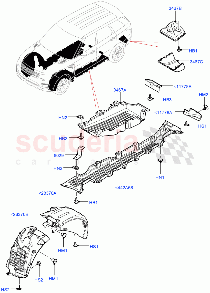 Front Panels, Aprons & Side Members (Apron) of Land Rover Land Rover Range Rover Sport (2014+) [3.0 DOHC GDI SC V6 Petrol]