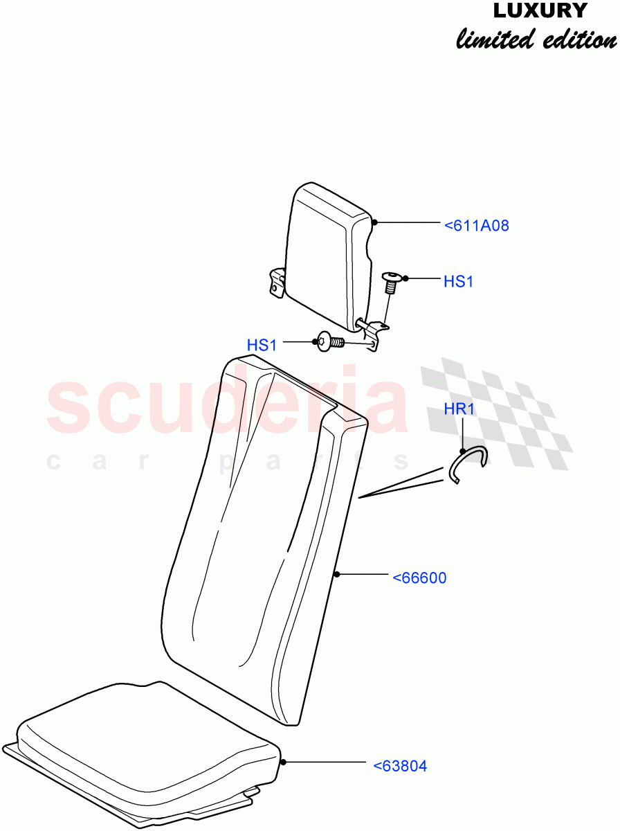 Rear Seat Covers(Row 3)(With 7 Seat Configuration)((V)FROMCA000001) of Land Rover Land Rover Discovery 4 (2010-2016) [3.0 DOHC GDI SC V6 Petrol]