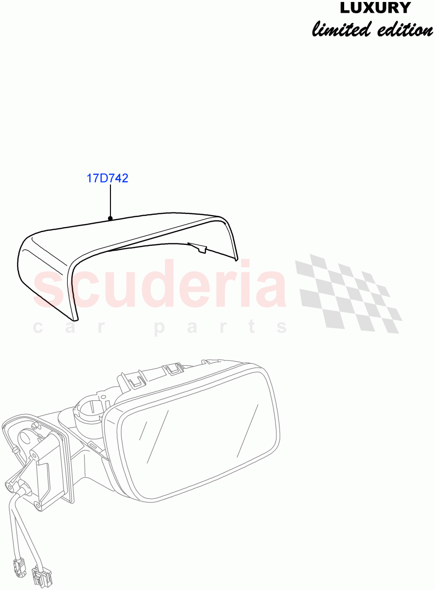 Exterior Rear View Mirror((V)FROMCA000001,(V)TODA999999) of Land Rover Land Rover Discovery 4 (2010-2016) [2.7 Diesel V6]