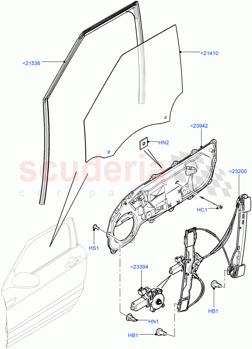 Front Door Glass & Window Controls(Itatiaia (Brazil))((V)FROMGT000001) of Land Rover Land Rover Range Rover Evoque (2012-2018) [2.0 Turbo Petrol AJ200P]