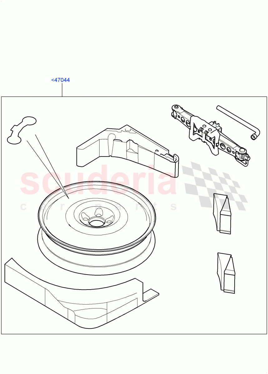 Accessory Wheels(Accessory, Spare wheel kit)(Halewood (UK),Itatiaia (Brazil)) of Land Rover Land Rover Discovery Sport (2015+) [2.0 Turbo Diesel]