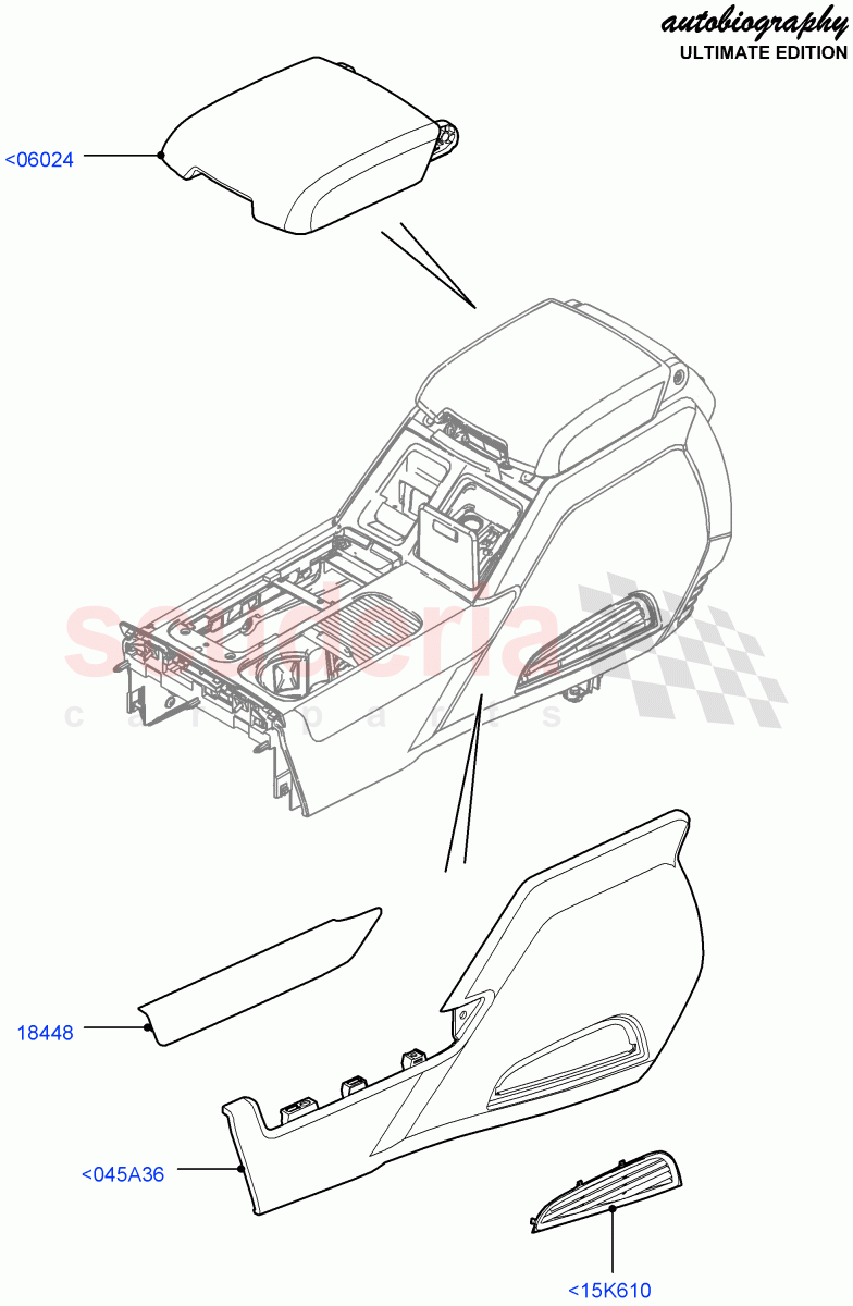 Console - Floor(Front)(Autobiography Ultimate Edition)((V)FROMBA344356) of Land Rover Land Rover Range Rover (2010-2012) [5.0 OHC SGDI NA V8 Petrol]