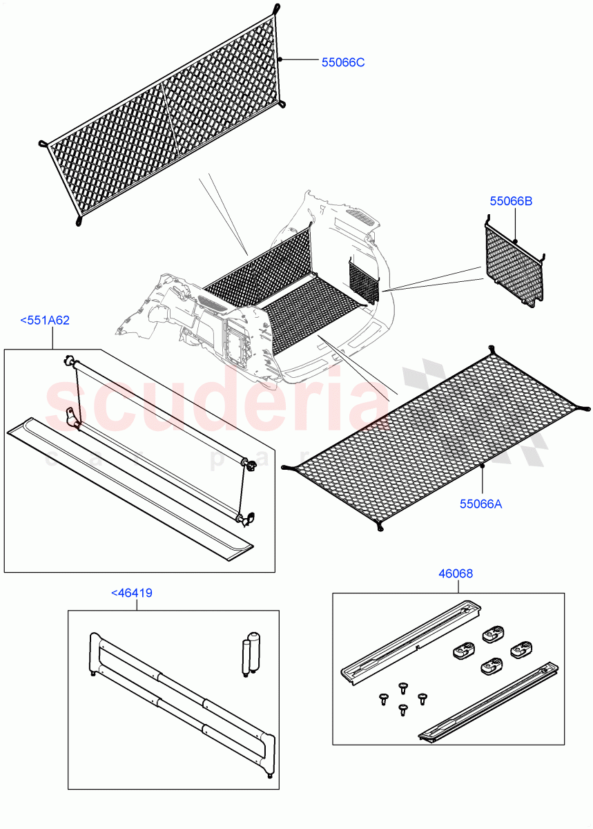 Load Retention Systems(Accessory)(Halewood (UK),Itatiaia (Brazil)) of Land Rover Land Rover Discovery Sport (2015+) [1.5 I3 Turbo Petrol AJ20P3]