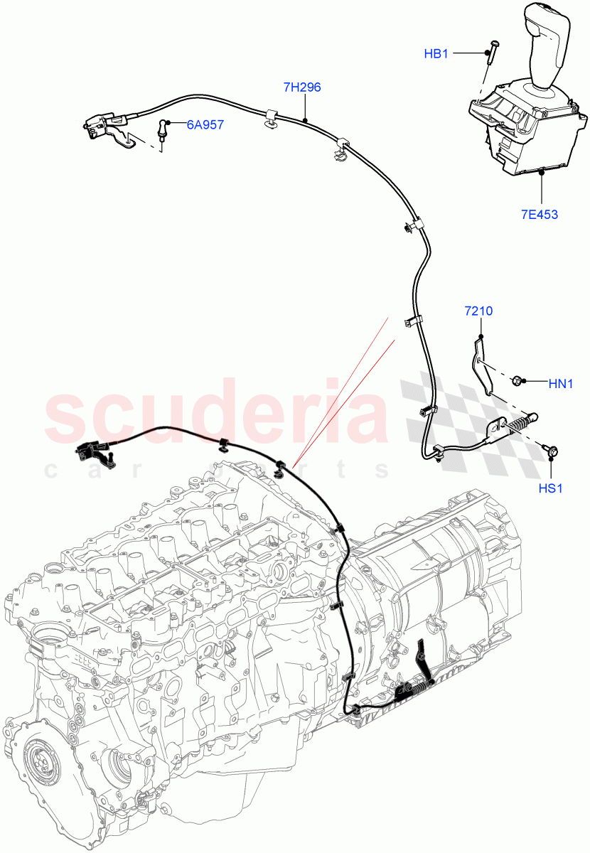 Gear Change-Automatic Transmission (3.0L AJ20P6 Petrol High, 8 Speed Auto Trans ZF 8HP76) ((V) FROMKA000001) of Land Rover Land Rover Range Rover Sport (2014+) [3.0 I6 Turbo Diesel AJ20D6]