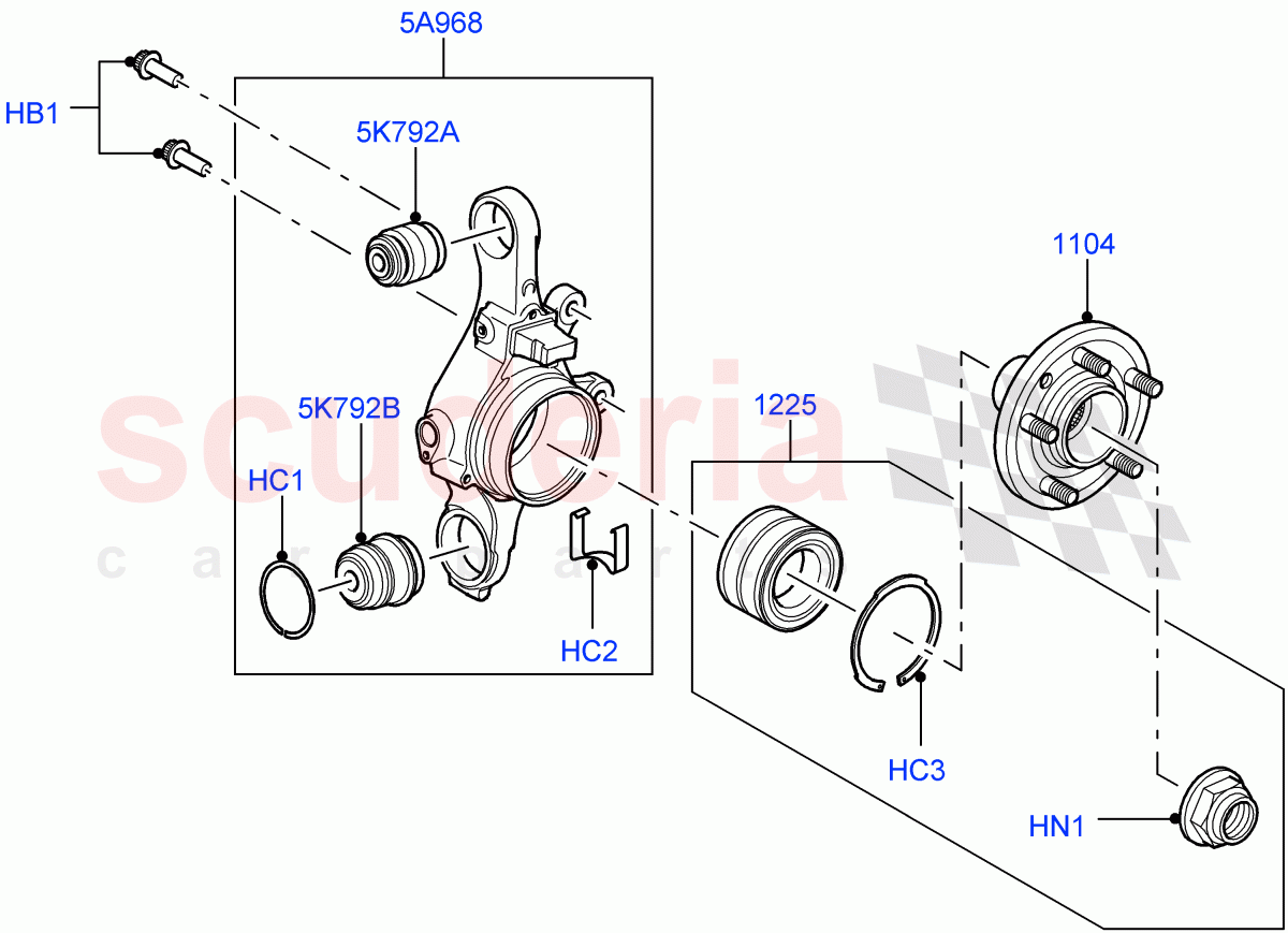 Rear Knuckle And Suspension Arms(Rear Knuckle And Hub)((V)FROMAA000001) of Land Rover Land Rover Discovery 4 (2010-2016) [2.7 Diesel V6]