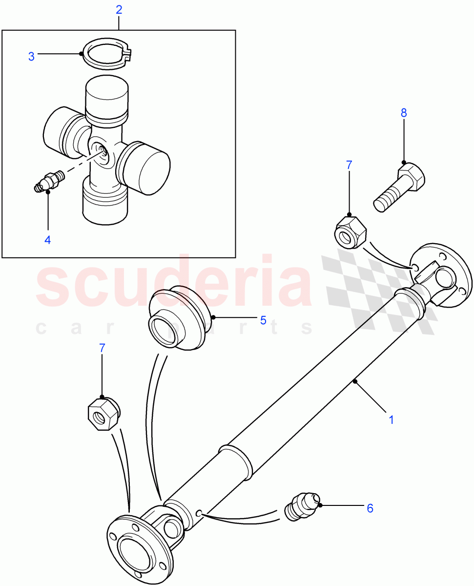 Propshaft Rear((V)FROM7A000001) of Land Rover Land Rover Defender (2007-2016)