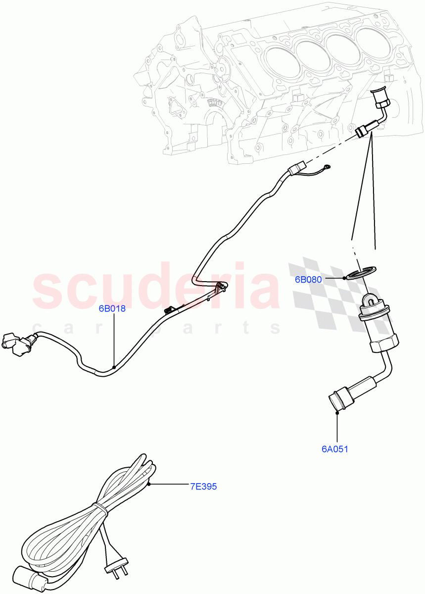 Engine Heater (5.0L OHC SGDI SC V8 Petrol - AJ133, Immersion Heater - 700W / 110V, 5.0 Petrol AJ133 DOHC CDA, 5.0L P AJ133 DOHC CDA S/C Enhanced) of Land Rover Land Rover Range Rover (2012-2021) [5.0 OHC SGDI SC V8 Petrol]