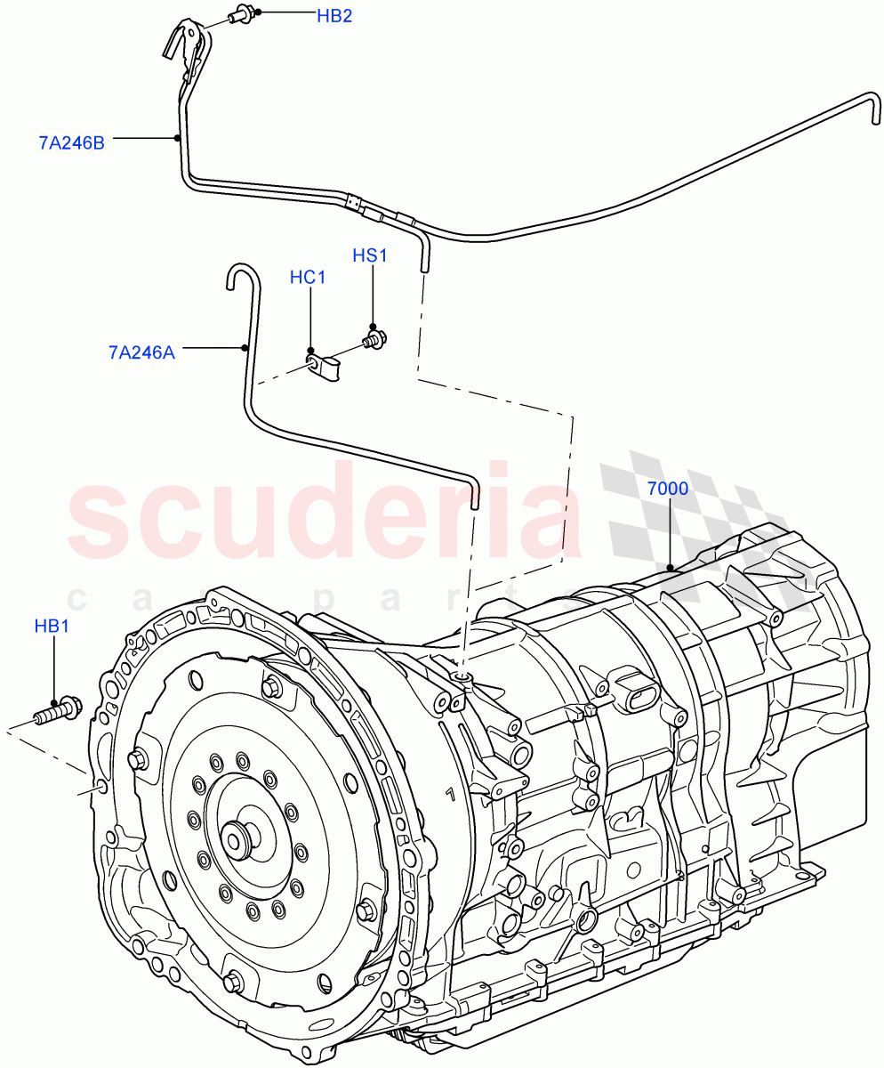 Auto Trans Assy & Speedometer Drive(3.0 V6 Diesel,6 Speed Auto Transmission ZF 6HP28,5.0L OHC SGDI SC V8 Petrol - AJ133,5.0L OHC SGDI NA V8 Petrol - AJ133)((V)FROMAA000001) of Land Rover Land Rover Range Rover Sport (2010-2013) [3.6 V8 32V DOHC EFI Diesel]