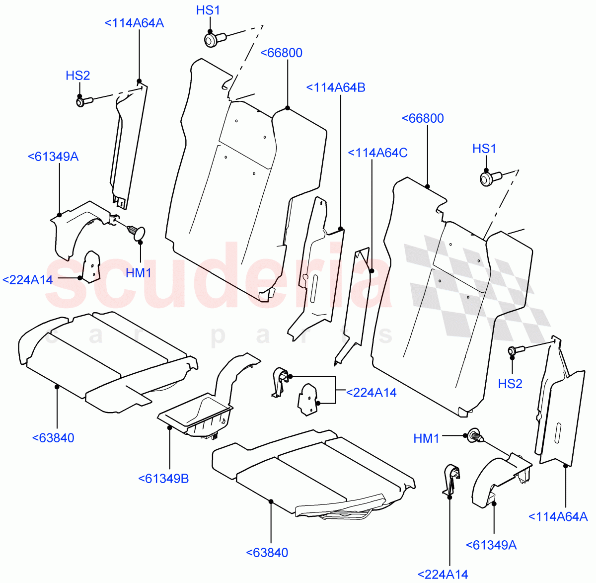 Rear Seat Pads/Valances & Heating(Row 3)(With 7 Seat Configuration) of Land Rover Land Rover Range Rover Sport (2014+) [2.0 Turbo Diesel]