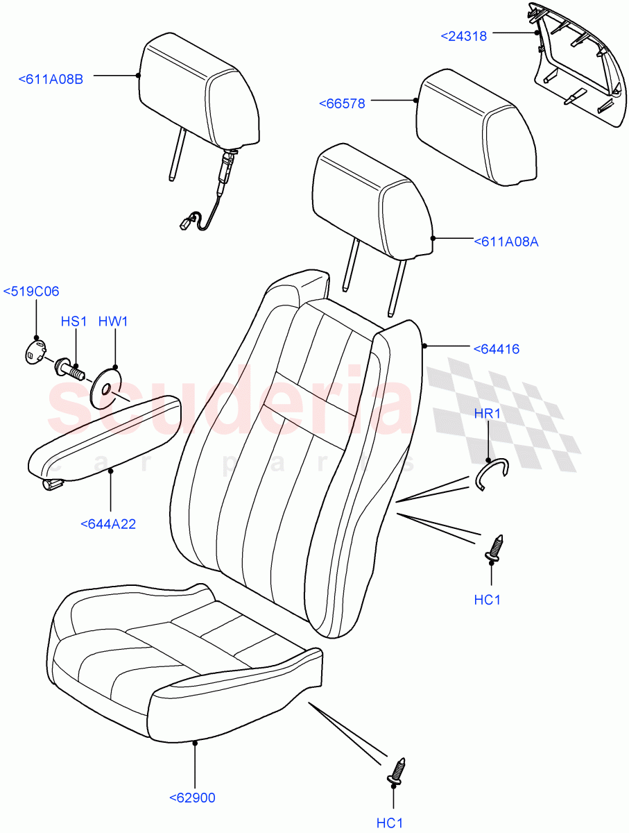 Front Seat Covers(Extended Windsor,Windsor (M-L))((V)FROMAA000001) of Land Rover Land Rover Range Rover Sport (2010-2013) [3.0 Diesel 24V DOHC TC]