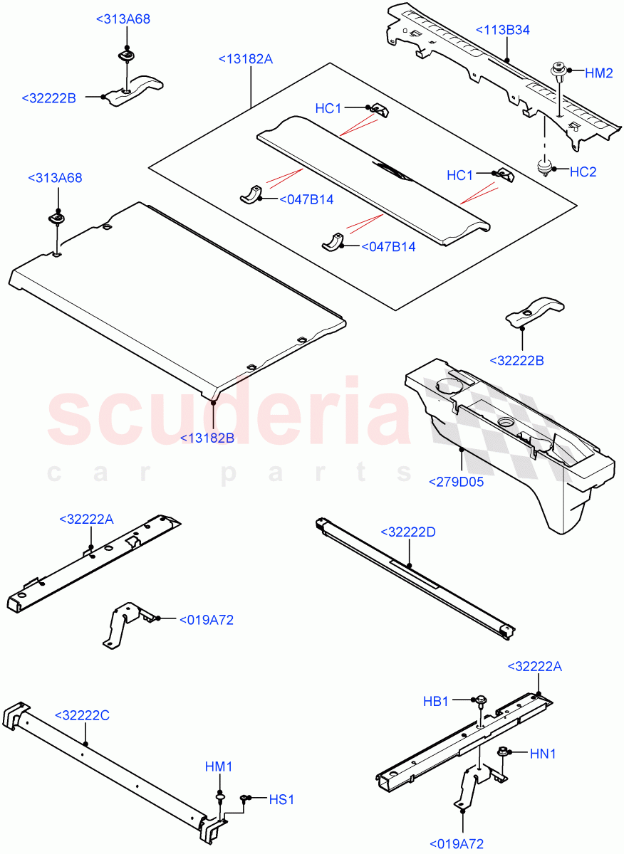Load Compartment Trim (Floor) (Petrol/Electric Hybrid) ((V) FROMJA000001) of Land Rover Land Rover Range Rover Sport (2014+) [2.0 Turbo Petrol AJ200P]