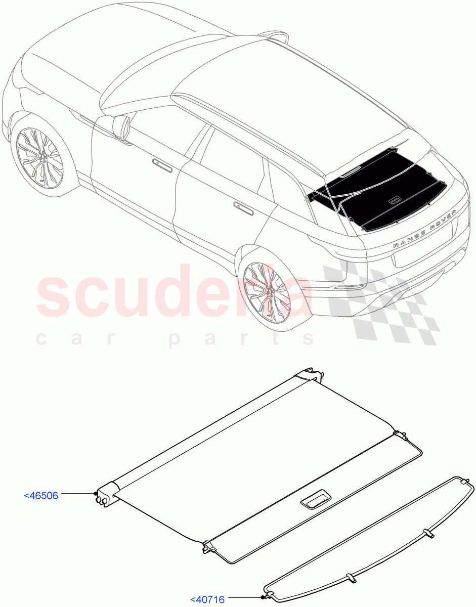 Load Compartment Trim(Package Tray, Upper)(With Load Area Cover) of Land Rover Land Rover Range Rover Velar (2017+) [3.0 I6 Turbo Petrol AJ20P6]