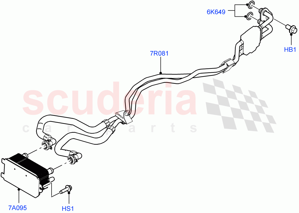 Transmission Cooling Systems(Solihull Plant Build)(2.0L I4 DSL MID DOHC AJ200,8 Speed Auto Trans ZF 8HP45,2.0L I4 DSL HIGH DOHC AJ200)((V)FROMHA000001) of Land Rover Land Rover Discovery 5 (2017+) [3.0 I6 Turbo Petrol AJ20P6]