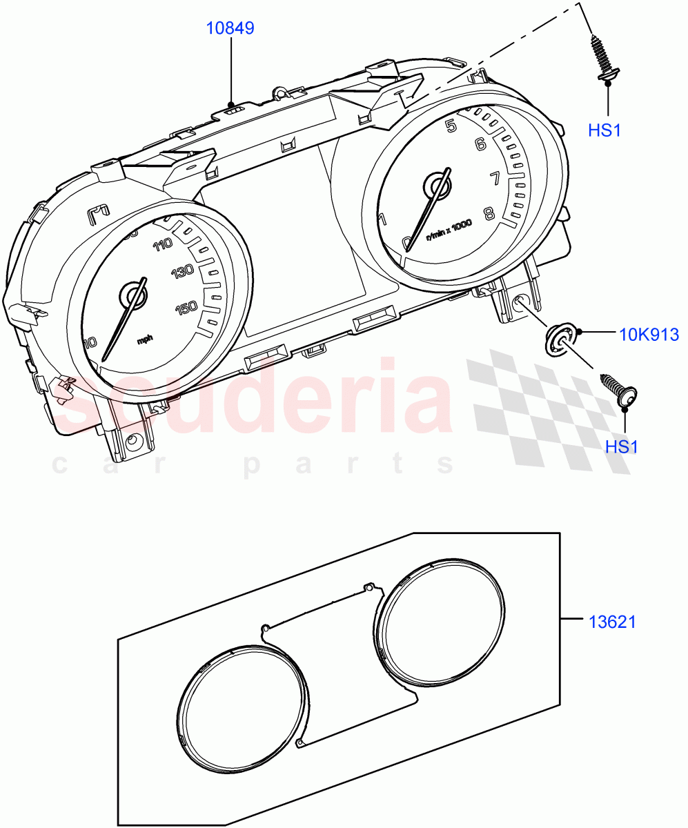 Instrument Cluster(Partial TFT/LCD Instrument Cluster)((V)TOHA999999) of Land Rover Land Rover Range Rover Sport (2014+) [4.4 DOHC Diesel V8 DITC]