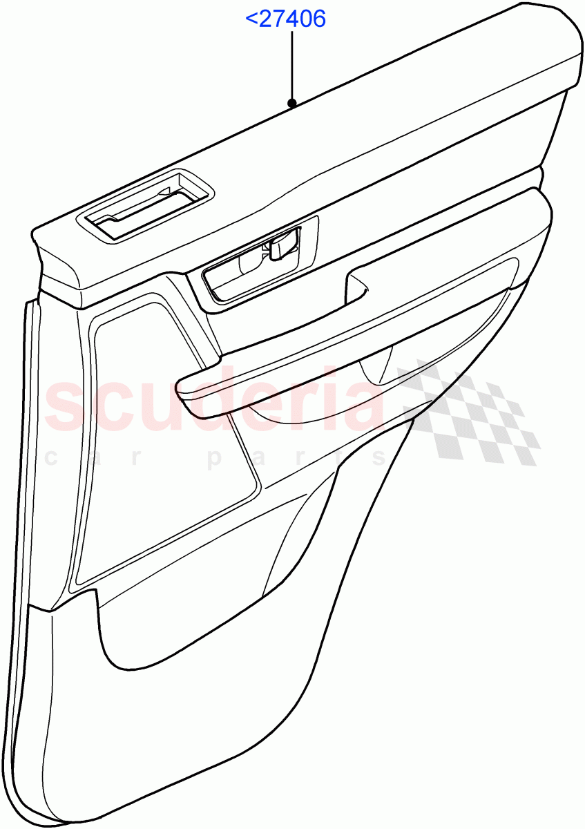 Rear Door Trim Panels((V)FROMAA000001) of Land Rover Land Rover Range Rover Sport (2010-2013) [5.0 OHC SGDI SC V8 Petrol]