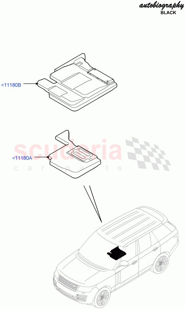 Insulators - Rear(Passenger Compartment)(Console Deployable Tables)((V)FROMEA000001,(V)TOGA999999) of Land Rover Land Rover Range Rover (2012-2021) [5.0 OHC SGDI SC V8 Petrol]