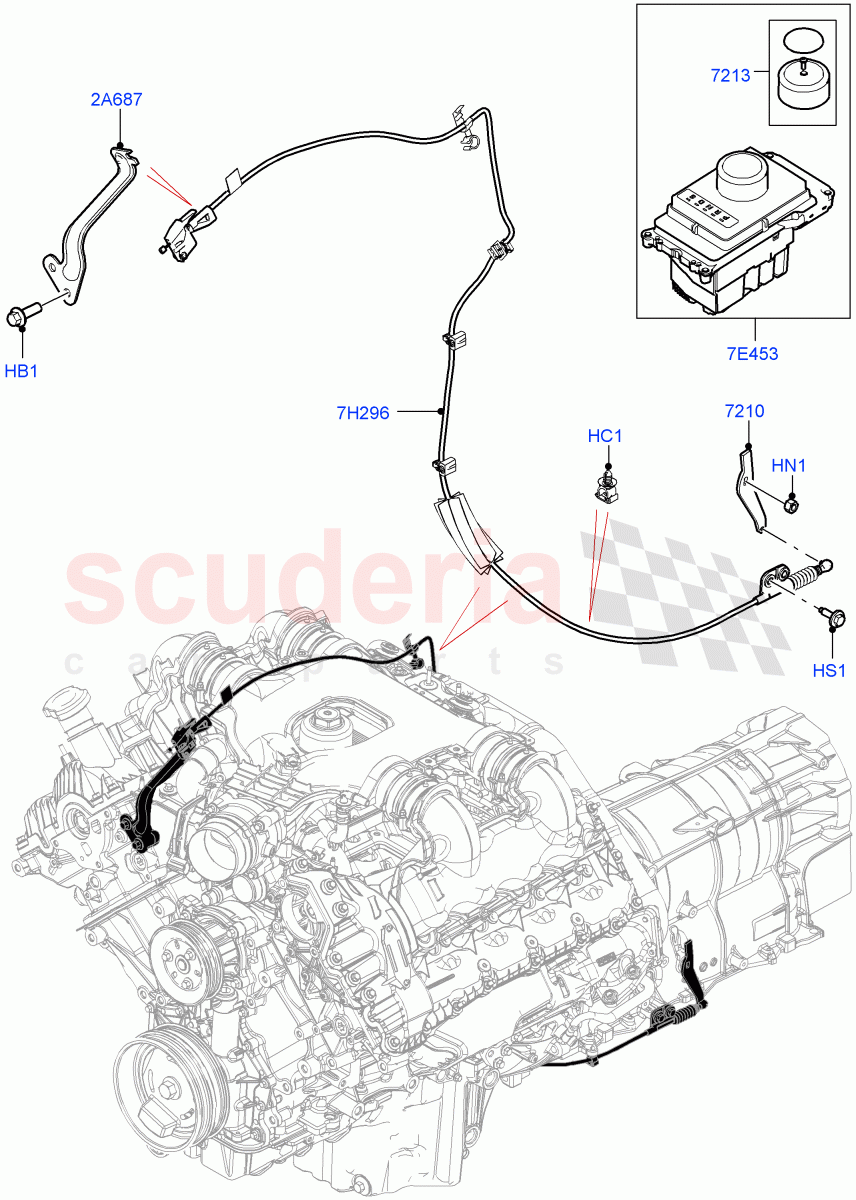 Gear Change-Automatic Transmission (4.4L DOHC DITC V8 Diesel, 8 Speed Auto Trans ZF 8HP70 4WD) ((V) FROMJA000001) of Land Rover Land Rover Range Rover (2012-2021) [4.4 DOHC Diesel V8 DITC]