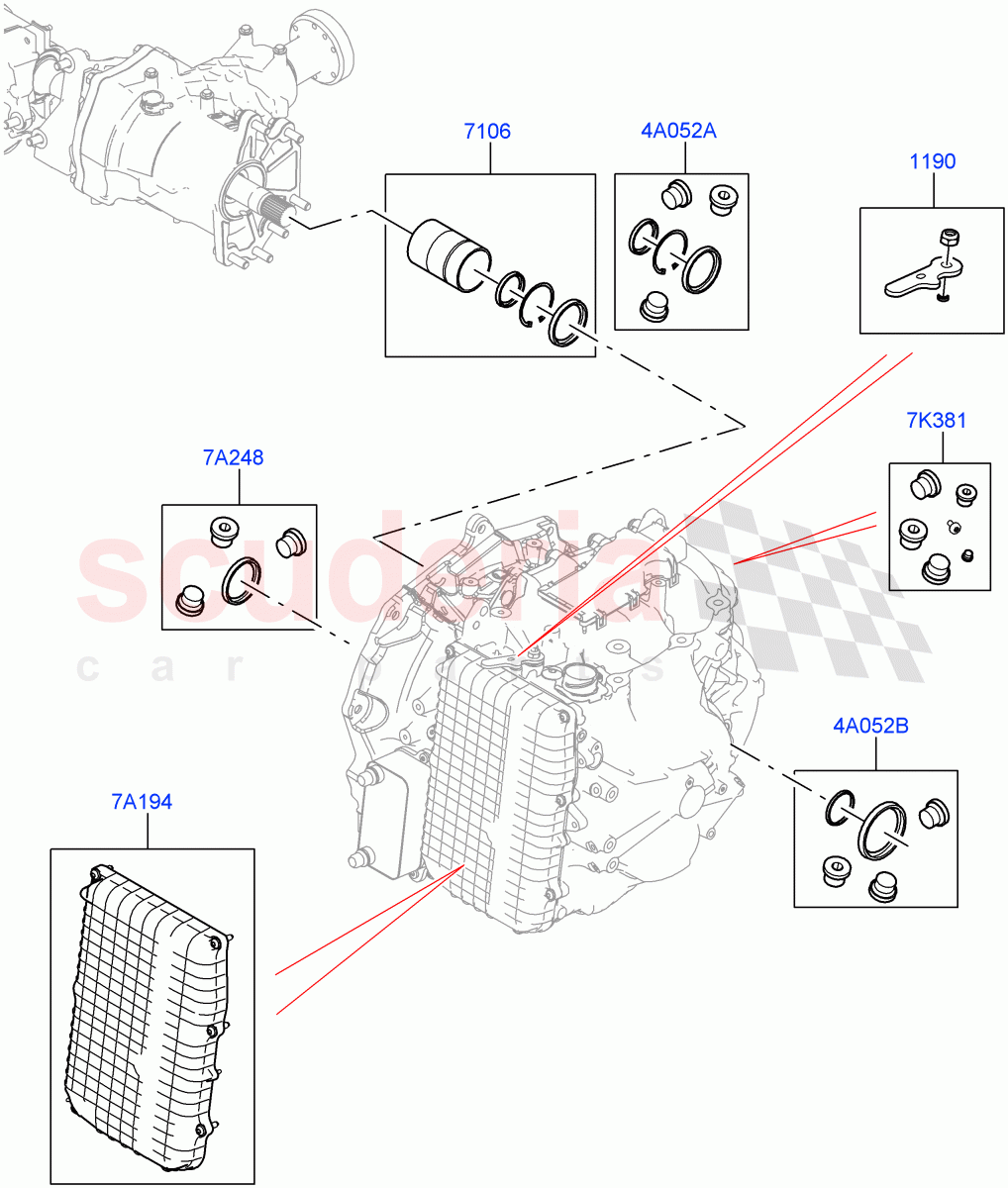 Transmission External Components (2.0L AJ20P4 Petrol Mid PTA, 9 Speed Auto Trans 9HP50, Changsu (China)) ((V) FROMKG006088) of Land Rover Land Rover Range Rover Evoque (2019+) [1.5 I3 Turbo Petrol AJ20P3]