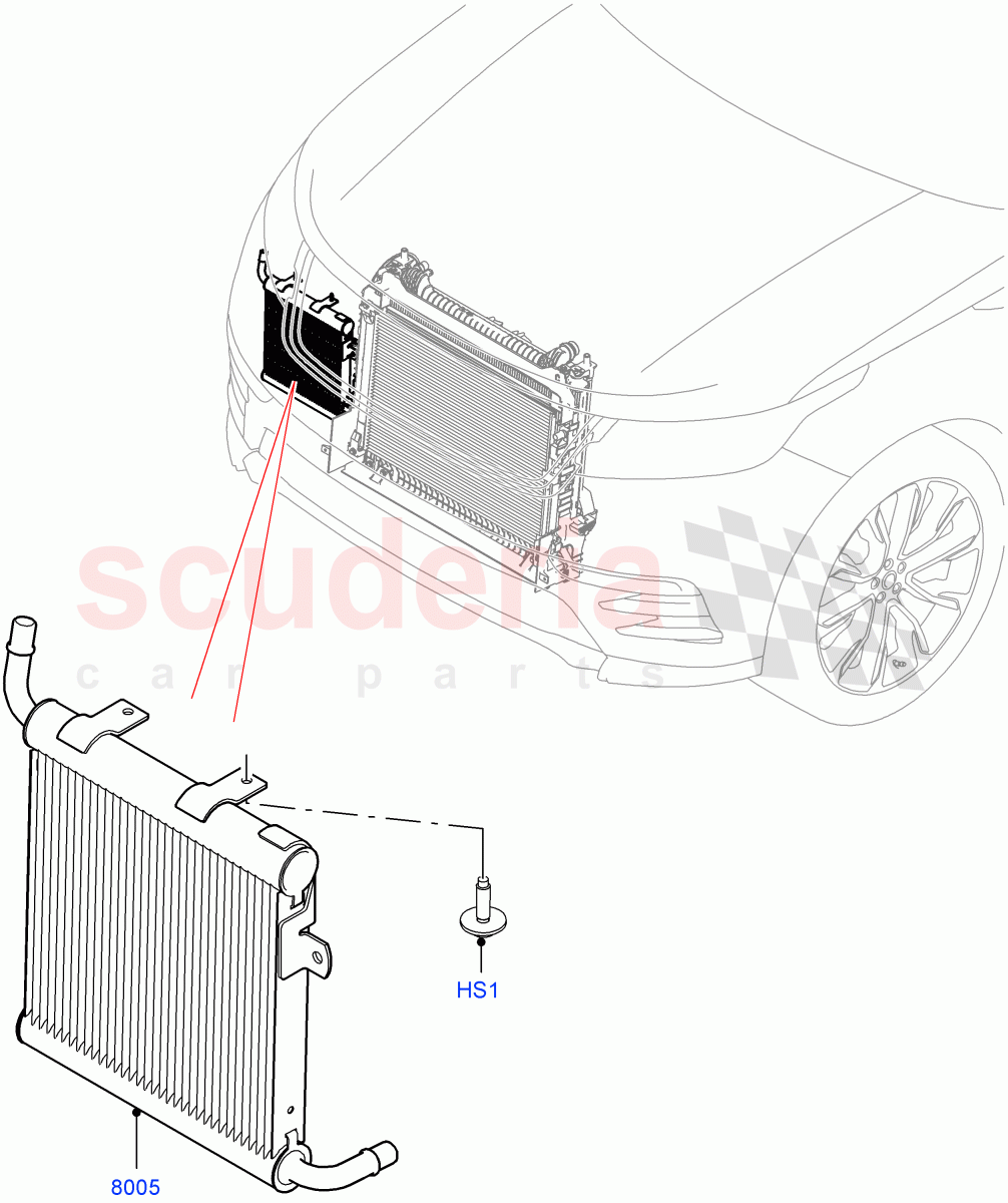 Radiator/Coolant Overflow Container(Auxiliary Unit)(3.0 V6 D Gen2 Twin Turbo,With Standard Engine Cooling System) of Land Rover Land Rover Range Rover Velar (2017+) [3.0 Diesel 24V DOHC TC]