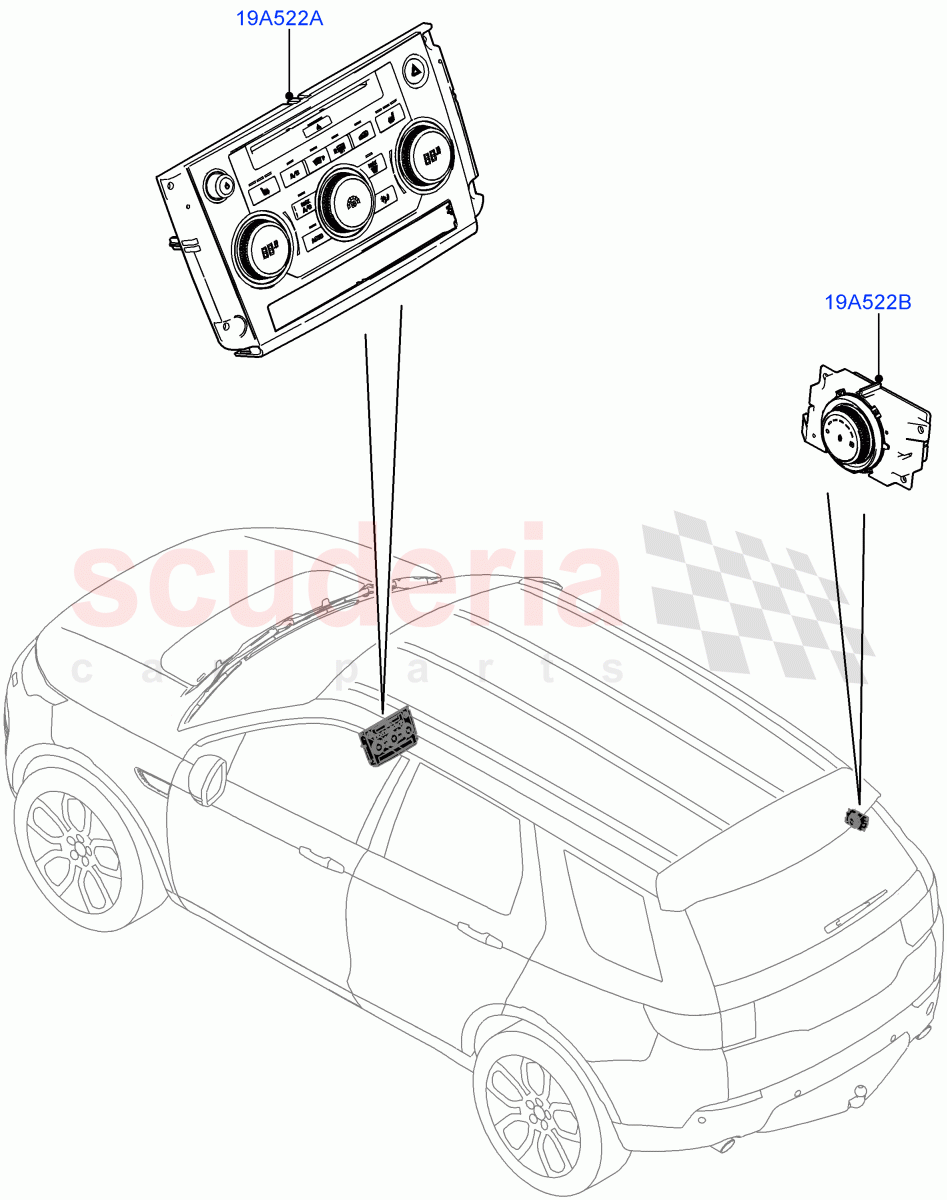 Heater & Air Conditioning Controls(Itatiaia (Brazil))((V)FROMGT000001) of Land Rover Land Rover Discovery Sport (2015+) [1.5 I3 Turbo Petrol AJ20P3]