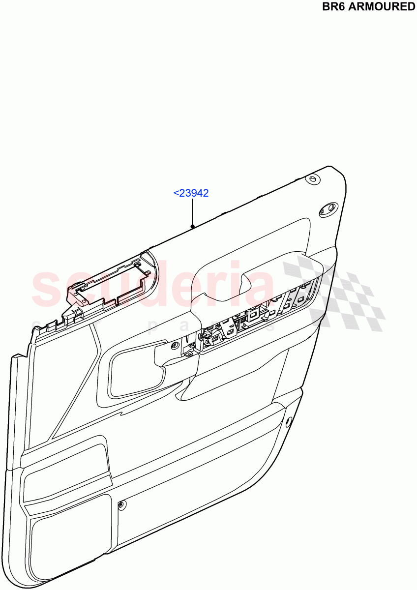 Front Door Trim Panels(With B6 Level Armouring)((V)FROMAA000001) of Land Rover Land Rover Range Rover (2010-2012) [5.0 OHC SGDI NA V8 Petrol]