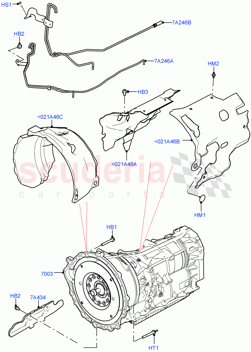 Auto Trans Assy & Speedometer Drive (Nitra Plant Build) (2.0L I4 High DOHC AJ200 Petrol, 8 Speed Auto Trans ZF 8HP45) ((V) FROMK2000001) of Land Rover Land Rover Defender (2020+) [3.0 I6 Turbo Diesel AJ20D6]