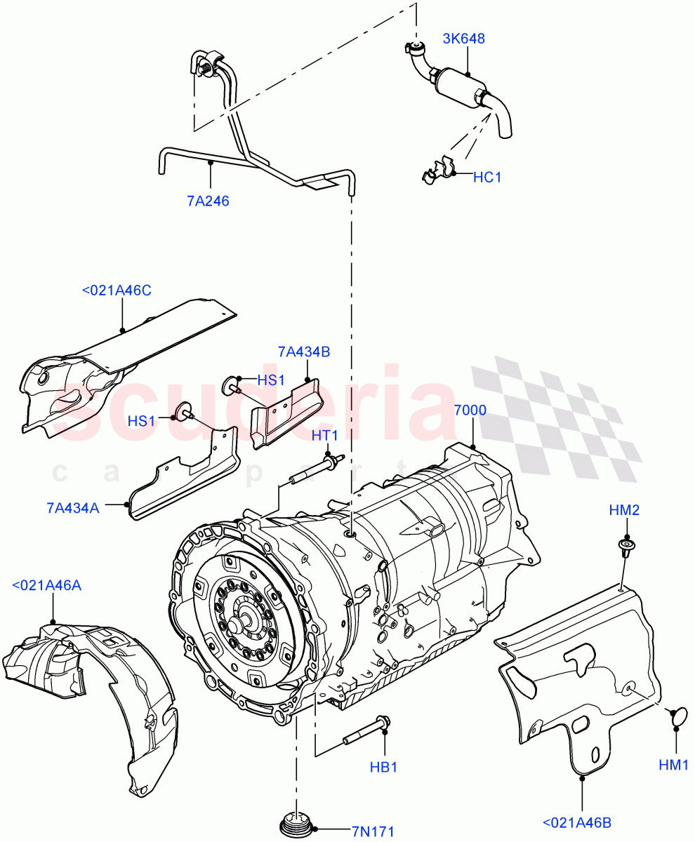 Auto Trans Assy & Speedometer Drive(3.0L AJ20P6 Petrol High,8 Speed Auto Trans ZF 8HP76)((V)FROMMA000001) of Land Rover Land Rover Range Rover Velar (2017+) [2.0 Turbo Diesel AJ21D4]