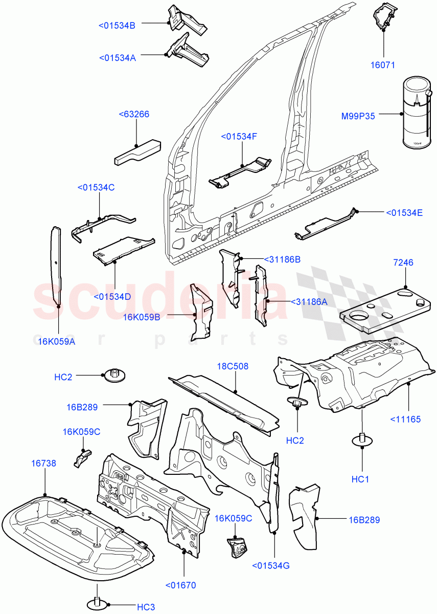 Insulators - Front ((V) TO9A999999) of Land Rover Land Rover Range Rover Sport (2005-2009) [2.7 Diesel V6]