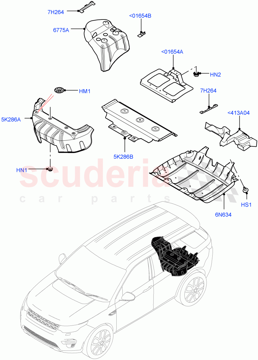 Splash And Heat Shields (Body, Rear Section) (Changsu (China)) ((V) FROMKG446857) of Land Rover Land Rover Discovery Sport (2015+) [1.5 I3 Turbo Petrol AJ20P3]