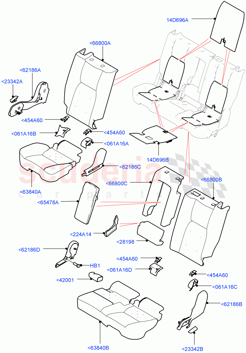 Rear Seat Pads/Valances & Heating(Halewood (UK),With 60/40 Manual Fold Thru Rr Seat) of Land Rover Land Rover Discovery Sport (2015+) [2.0 Turbo Petrol GTDI]