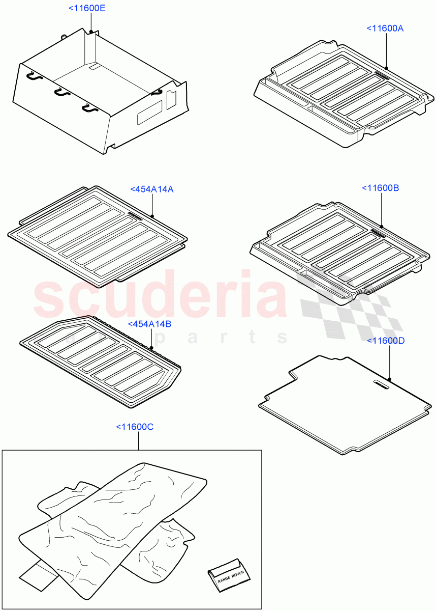 Loadspace Protection Mats(Accessory) of Land Rover Land Rover Range Rover Sport (2014+) [3.0 DOHC GDI SC V6 Petrol]