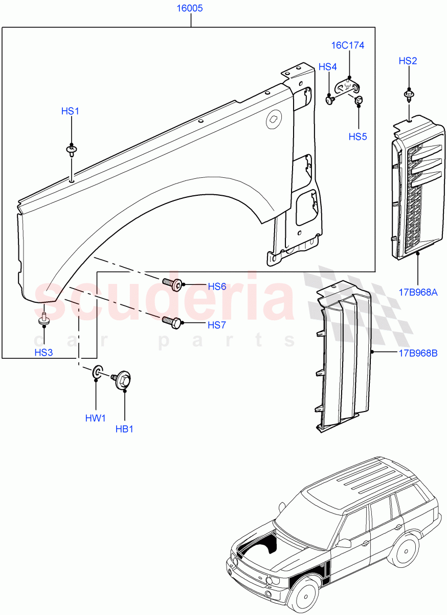 Dash Panel And Front Fenders((V)FROMAA000001) of Land Rover Land Rover Range Rover (2010-2012) [3.6 V8 32V DOHC EFI Diesel]