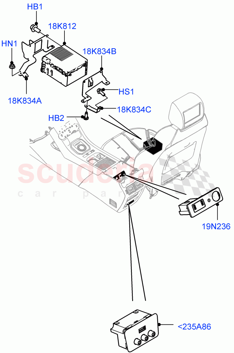 Family Entertainment System(Board Monitor)(Changsu (China))((V)FROMEG000001) of Land Rover Land Rover Range Rover Evoque (2012-2018) [2.0 Turbo Diesel]