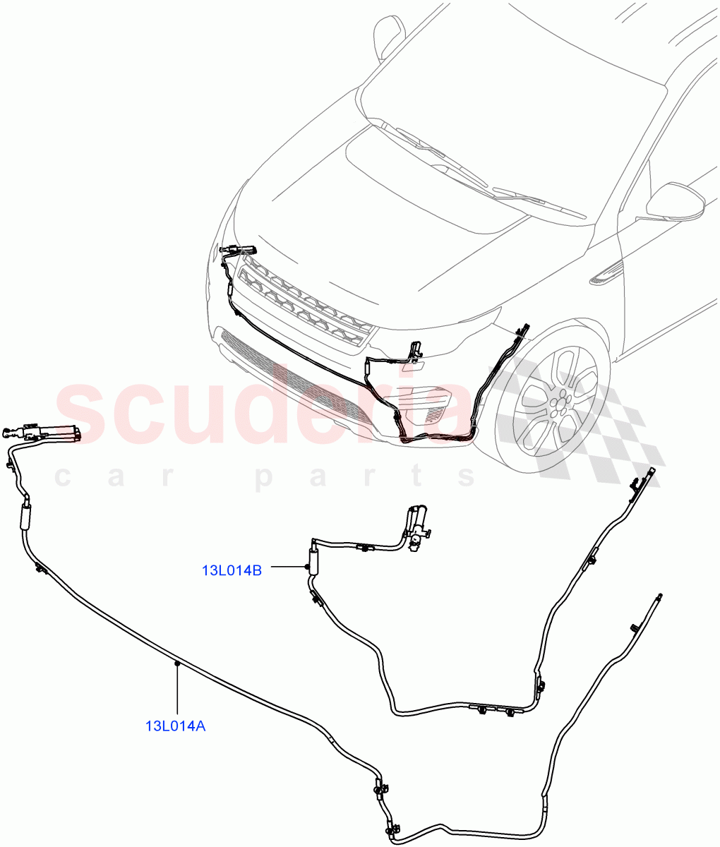 Headlamp Washer(Halewood (UK),With Headlamp Power Wash)((V)FROMLH000001) of Land Rover Land Rover Discovery Sport (2015+) [2.0 Turbo Petrol AJ200P]