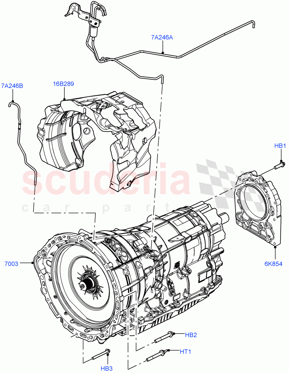 Auto Trans Assy & Speedometer Drive (8HP Gen3 Hybrid Trans) ((V) FROMJA000001) of Land Rover Land Rover Range Rover Sport (2014+) [3.0 Diesel 24V DOHC TC]