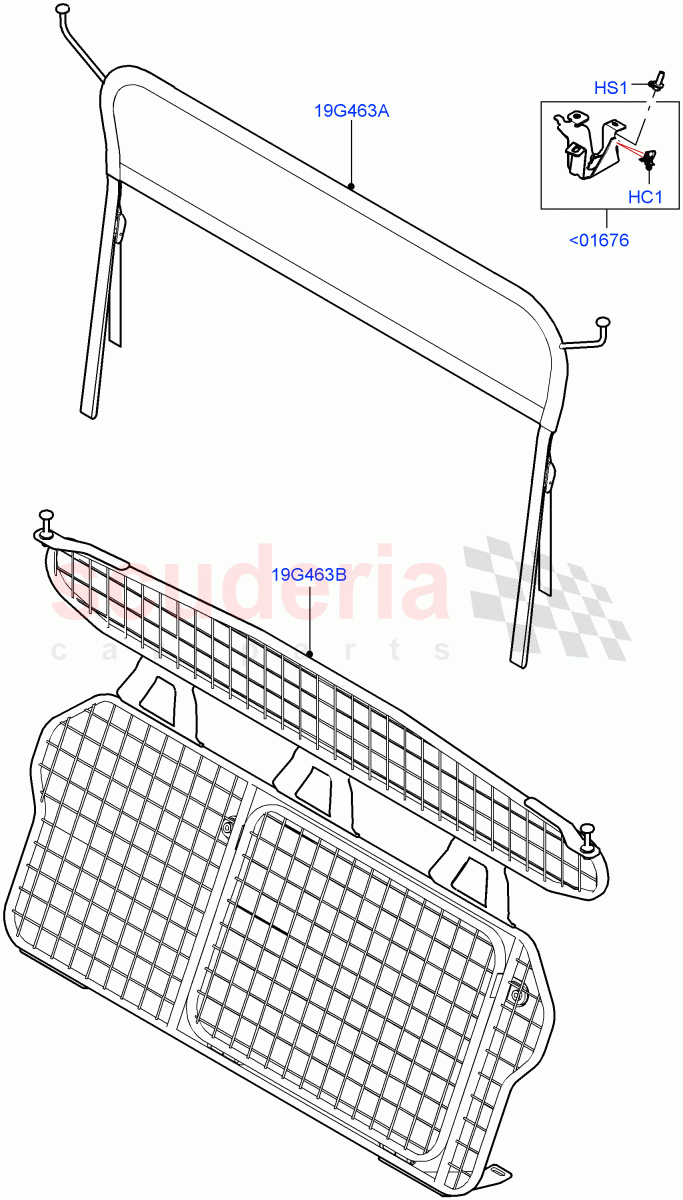 Cargo Barrier(Halewood (UK)) of Land Rover Land Rover Range Rover Evoque (2019+) [2.0 Turbo Diesel AJ21D4]