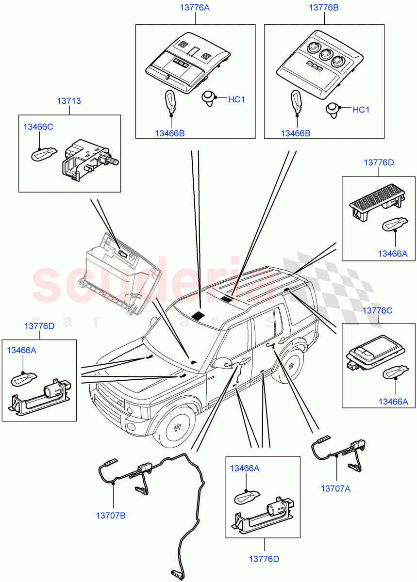 Interior Lamps((V)FROMAA000001) of Land Rover Land Rover Discovery 4 (2010-2016) [4.0 Petrol V6]