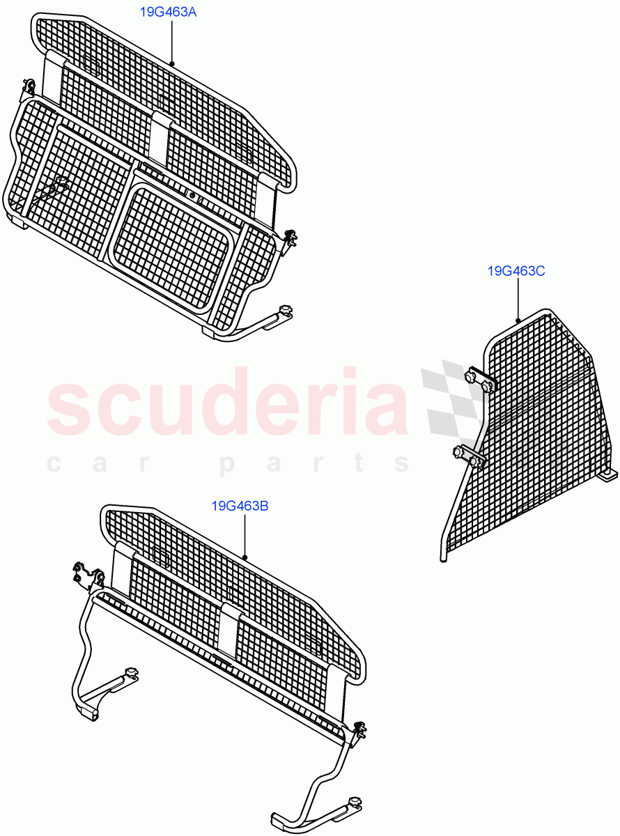 Cargo Barrier(Accessory)(Halewood (UK),Itatiaia (Brazil)) of Land Rover Land Rover Discovery Sport (2015+) [1.5 I3 Turbo Petrol AJ20P3]