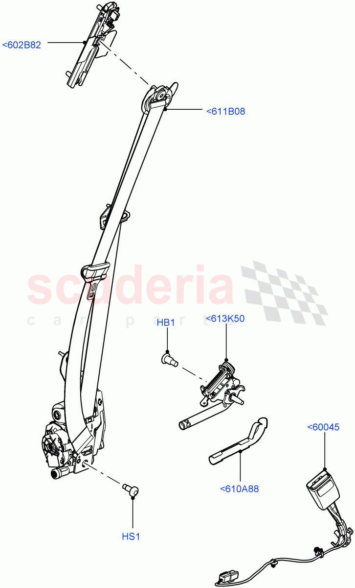 Front Seat Belts((V)FROMJA000001) of Land Rover Land Rover Range Rover (2012-2021) [3.0 I6 Turbo Petrol AJ20P6]