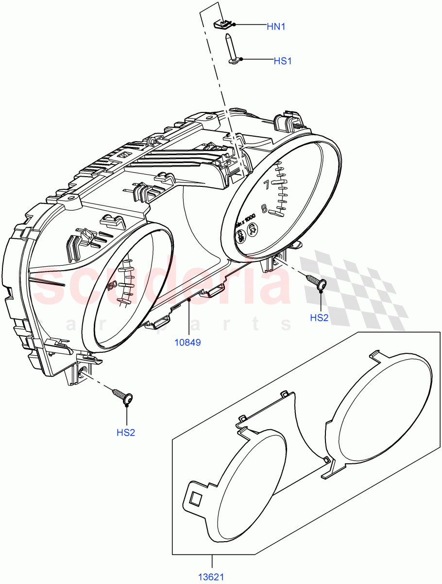 Instrument Cluster (Itatiaia (Brazil)) ((V) FROMGT000001) of Land Rover Land Rover Range Rover Evoque (2012-2018) [2.2 Single Turbo Diesel]