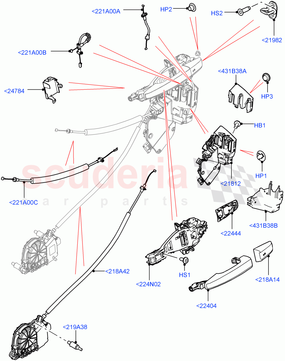Front Door Lock Controls ((V) FROMJA000001) of Land Rover Land Rover Range Rover (2012-2021) [3.0 I6 Turbo Diesel AJ20D6]