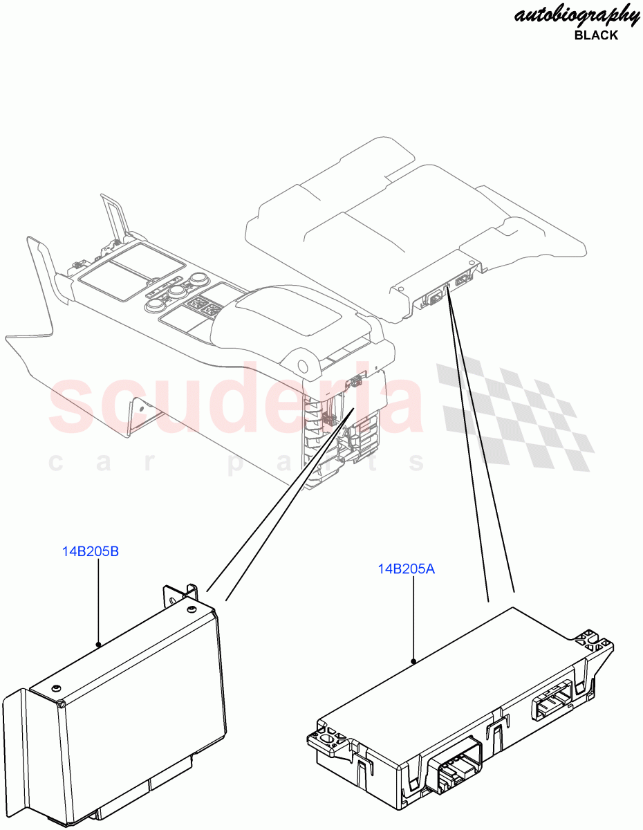 Vehicle Modules And Sensors(Rear Console)(Console Deployable Tables)((V)FROMEA000001) of Land Rover Land Rover Range Rover (2012-2021) [4.4 DOHC Diesel V8 DITC]