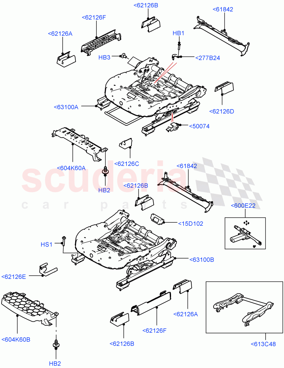 Front Seat Base(Solihull Plant Build)((V)FROMHA000001) of Land Rover Land Rover Discovery 5 (2017+) [2.0 Turbo Diesel]